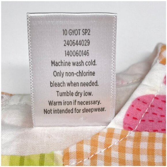 GYMBOREE Summer Dress Set Girl Size 3/6 Butterfly Plaid Patchwork Multicolor - Picture 6 of 11